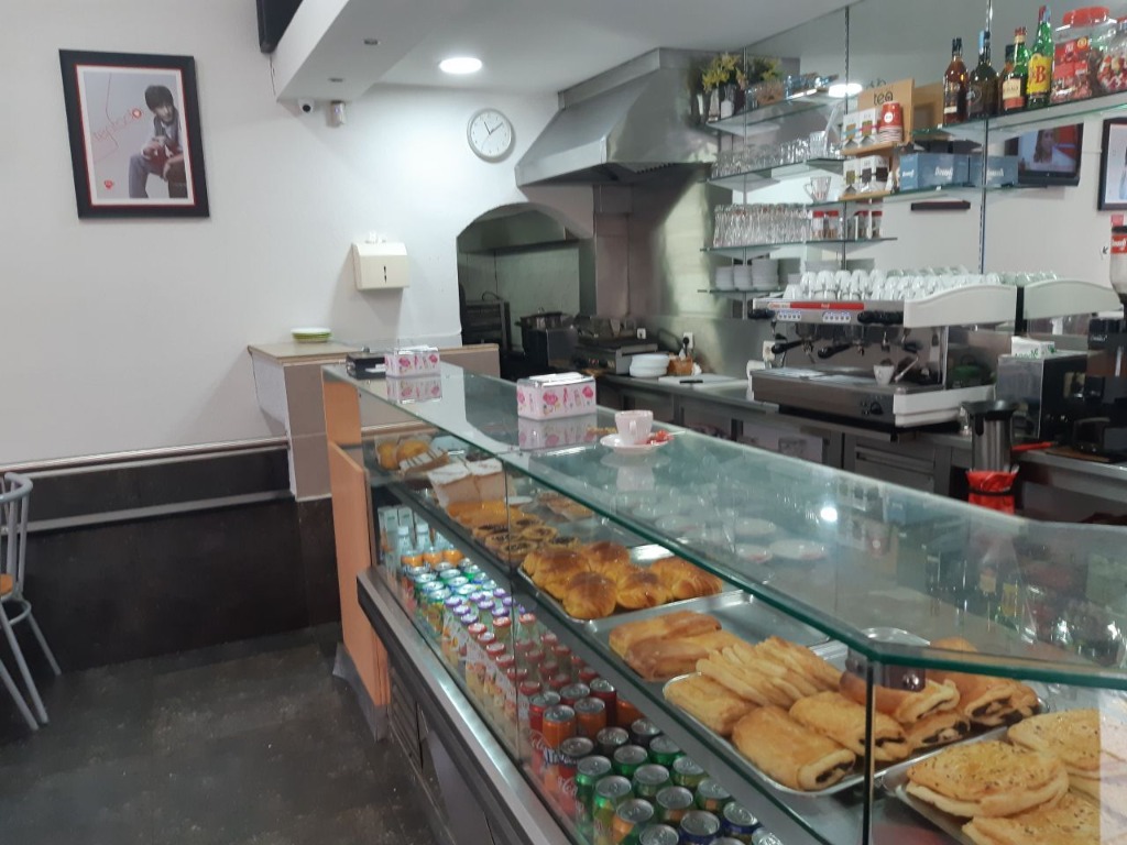 Cafe David's counter filled with pastries